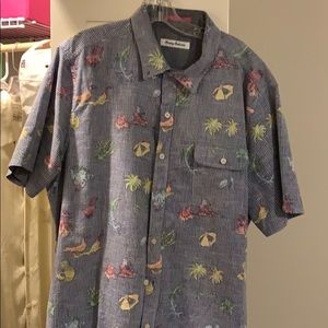 Tommy Bahama Button Down Hawaiian Shirt (Large)